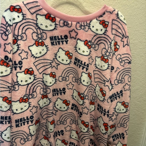 Hello Kitty Pink Crew Neck Sweater with Fun Print - Picture 2 of 4